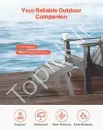 Adirondack kojų atrama, 54,7 x 48 x 37,7 cm, pilka - Image 3