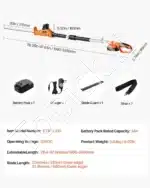 Akumuliatorinės gyvatvorių žirklės su 51 cm ašmenimis, 1200 aps./min. - Image 7