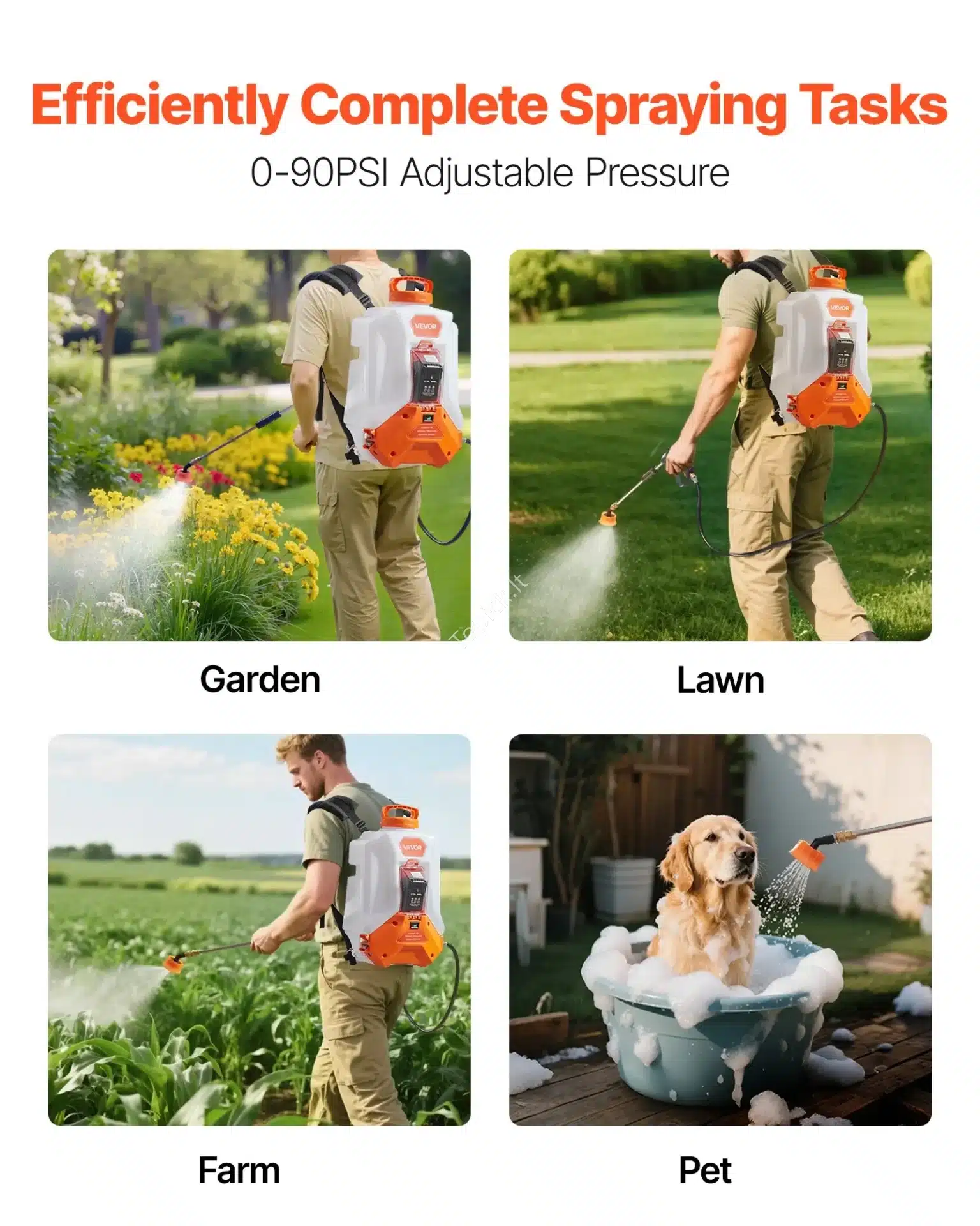 Akumuliatorinis nešiojamas purkštuvas – 16 L talpa, 0,6 bar, 4 val. darbo laikas, 8 antgaliai (3) Akumuliatorinis nešiojamas purkštuvas – 16 L talpa, 0,6 bar, 4 val. darbo laikas, 8 antgaliai - Image 4