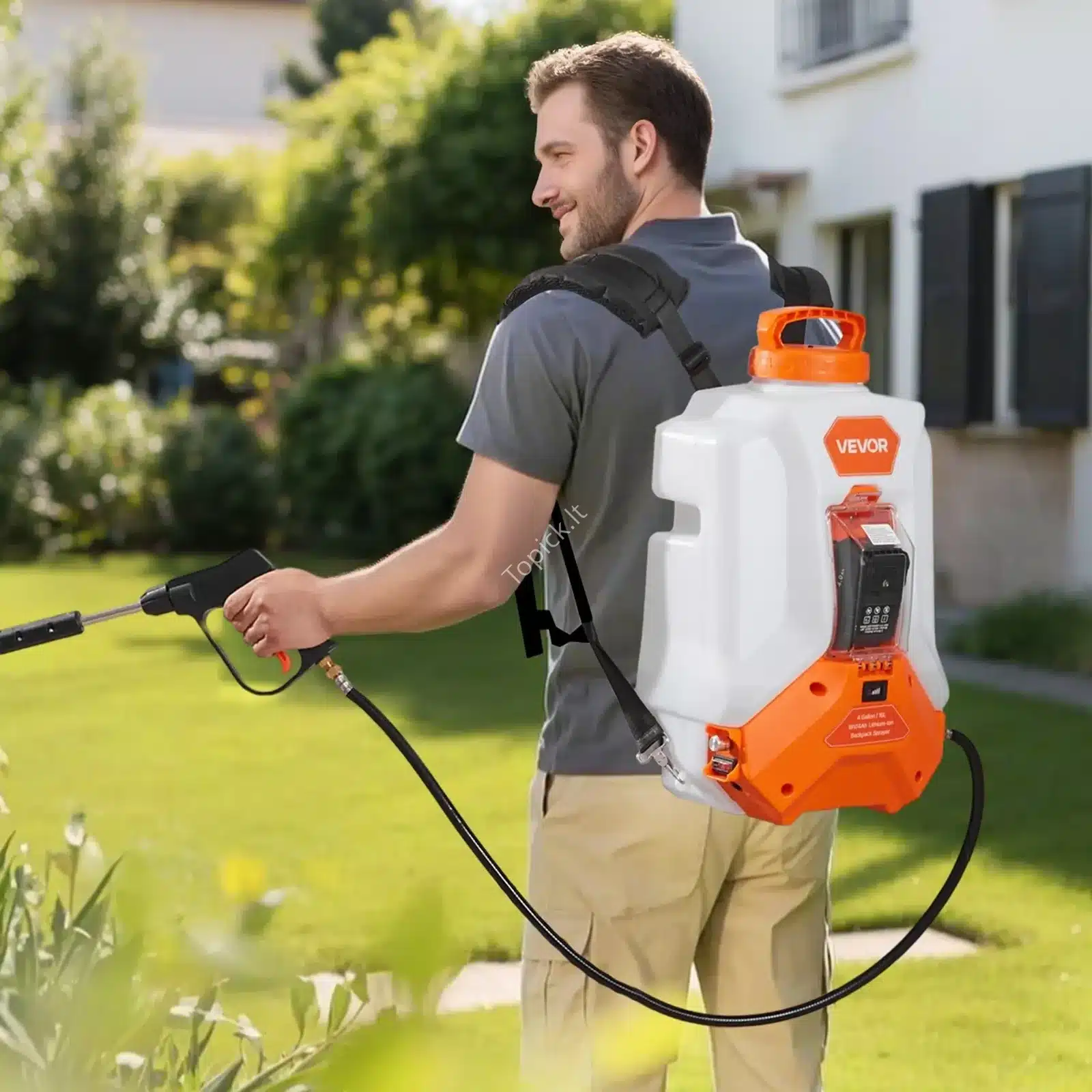 Akumuliatorinis nešiojamas purkštuvas – 16 L talpa, 0,6 bar, 4 val. darbo laikas, 8 antgaliai (6) Akumuliatorinis nešiojamas purkštuvas – 16 L talpa, 0,6 bar, 4 val. darbo laikas, 8 antgaliai - Image 9