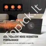 Akustinės sienų panelės, 4 vnt. / 1200x600 mm, juodos spalvos - Image 3