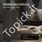 Akustinės sienų panelės, 4 vnt. / 1200x600 mm, juodos spalvos - Image 5