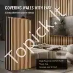 Akustinės sienų panelės, 4 vnt. / 1200x600 mm, šviesaus ąžuolo spalvos - Image 5