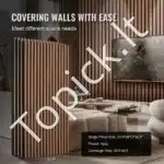 Akustinės sienų panelės, 4 vnt. / 1200x600 mm, šviesiai rudos spalvos - Image 5