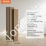 Akustinės sienų panelės, 4 vnt. / 2400x200 mm, šviesaus ąžuolo spalvos - Image 6