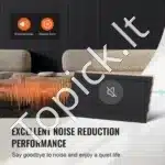 Akustinės sienų panelės, 8 vnt. / 2450x166 mm, juodos matinės spalvos - Image 3