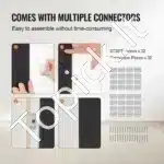 Akustinės sienų panelės, 8 vnt. / 2450x166 mm, juodos matinės spalvos - Image 4