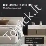 Akustinės sienų panelės, 8 vnt. / 2450x166 mm, juodos matinės spalvos - Image 5