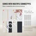 Akustinės sienų panelės, 8 vnt. / 2450x166 mm, šviesios spalvos - Image 4