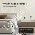 Akustinės sienų panelės, 8 vnt. / 2450x166 mm, šviesios spalvos - Image 5