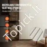 Akustinės sienų panelės, 8 vnt. / 2450x166 mm, šviesios spalvos - Image 2