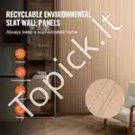 Akustinės sienų panelės, 8 vnt. / 2450x166 mm, uosio medienos - Image 2