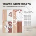 Akustinės sienų panelės, 8 vnt. / 2450x166 mm, uosio medienos - Image 4