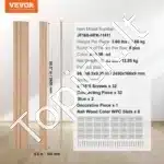 Akustinės sienų panelės, 8 vnt. / 2450x166 mm, uosio medienos - Image 6