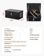 Aliuminė įrankių skrynia sunkvežimiui / priekabai 508 × 305 × 241 mm - Image 7