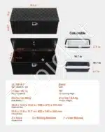 Aliuminė įrankių skrynia sunkvežimiui / priekabai 899 × 370 × 370 mm - Image 7