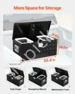 Aliuminė įrankių skrynia sunkvežimiui / priekabai 899 × 370 × 370 mm - Image 2