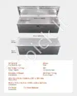 Aliuminė įrankių skrynia sunkvežimiui / priekabai – 1244,6 × 381 × 381 mm - Image 7