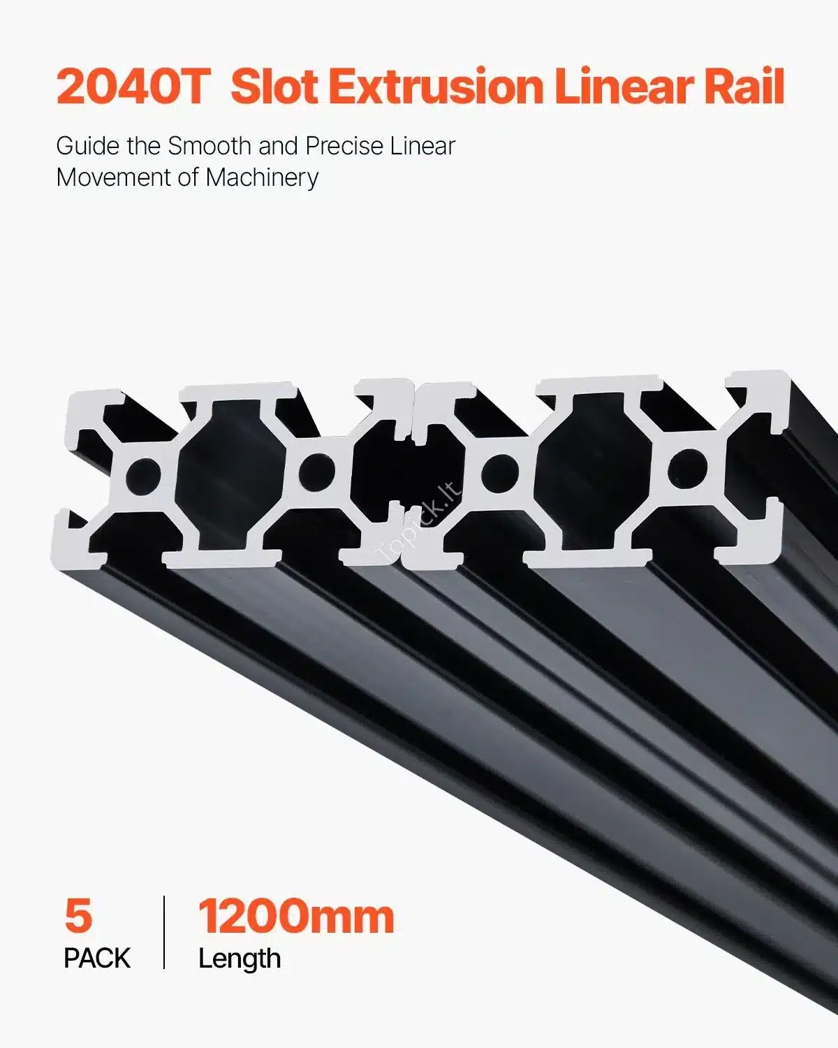 Aliuminio Profilis 2040 – Linijinis Bėgis 1200 x 20 x 40 mm (5 vnt. komplektas topick (1) Aliuminio Profilis 2040 – Linijinis Bėgis 1200 x 20 x 40 mm (5 vnt. komplektas) - Image 2