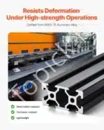 Aliuminio Profilis 2040 – Linijinis Bėgis (5 vnt. komplektas) - Image 3