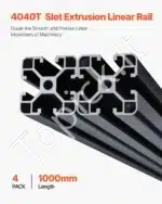 Aliuminio Profilis 4040 – Linijinis Bėgis 1000 x 40 x 40 mm (4 vnt. komplektas) - Image 2
