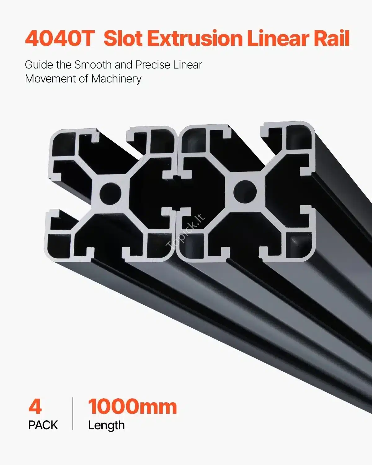Aliuminio Profilis 4040 – Linijinis Bėgis 1000 x 40 x 40 mm (4 vnt. komplektas) topick (3) Aliuminio Profilis 4040 – Linijinis Bėgis 1000 x 40 x 40 mm (4 vnt. komplektas) - Image 2