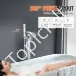 Ant grindų statomas vonios maišytuvas su dušeliu 360° - Image 4