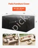 Apsauginis terasos baldų užvalkalas, 239 x 239 x 71 cm - Image 2