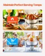 Apvalus marmitas, 2 vnt., 4,7 L, sidabrinė spalva - Image 6