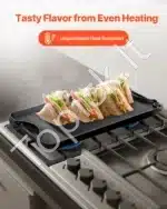 Apverčiama ketaus grilio keptuvė su BBQ danga – 492 x 218 mm - Image 6