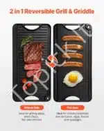 Apverčiama ketaus grilio keptuvė su BBQ danga – 492 x 218 mm - Image 2