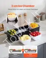 Atšaldytas padėklas maistui, 4 skyriai - Image 2