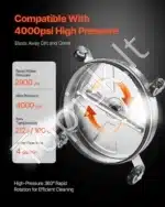 Aukšto slėgio plovimo įrenginio paviršiaus valiklis, 395 mm - Image 3