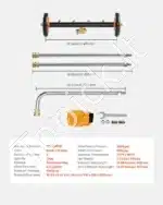 Aukšto slėgio plovimo įrenginys automobilių dugnui plauti, 415 mm - Image 7