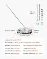 Aukšto slėgio plovimo įrenginys paviršiams valyti su 4 ratais, 430 mm - Image 7