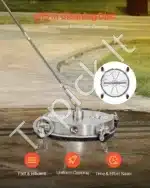 Aukšto slėgio plovimo įrenginys paviršiams valyti su 4 ratais, 430 mm - Image 2