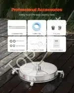 Aukšto slėgio plovimo įrenginys paviršiams valyti su 4 ratais, 465 mm - Image 6