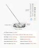 Aukšto slėgio plovimo įrenginys paviršiams valyti su 4 ratais, 465 mm - Image 7