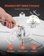 Aukšto slėgio plovimo įrenginys paviršiams valyti su 4 ratais, 465 mm - Image 4