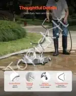 Aukšto slėgio plovimo įrenginys paviršiams valyti su 4 ratais, 535 mm - Image 5