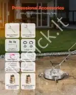 Aukšto slėgio plovimo įrenginys paviršiams valyti su 4 ratais, 535 mm - Image 6