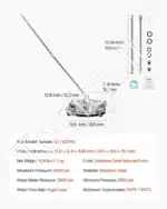 Aukšto slėgio plovimo įrenginys terasoms ir grindiniui, 325 mm, 4000 PSI - Image 7