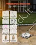 Aukšto slėgio plovimo įrenginys terasoms ir grindiniui, 465 mm - Image 6