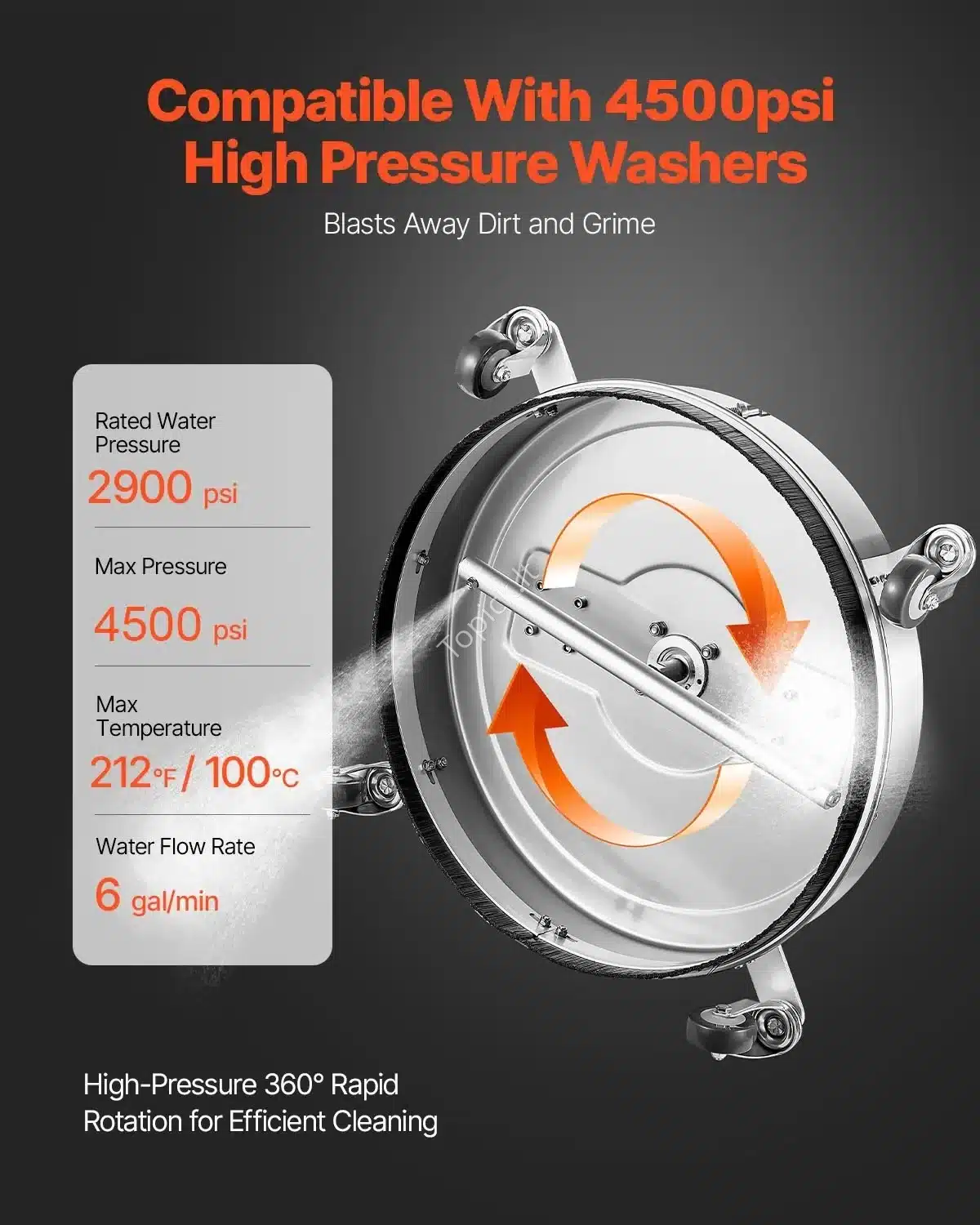Aukšto slėgio plovimo įrenginys terasoms ir grindiniui, 535 mm, 4000 topick (5) Aukšto slėgio plovimo įrenginys terasoms ir grindiniui, 535 mm, 4000 PSI - Image 4