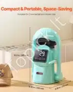 Automatinis terminis presas kepuraitėms, 350 W, žalias - Image 5