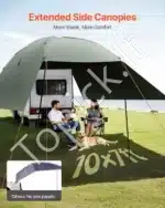 Automobilio šoninė markizė 100 x 70 cm | PU2000, UV50 apsauga - Image 4
