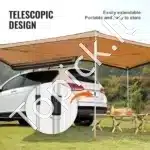 Automobilio šoninė markizė 270° | 2,5 m aukštis, ištraukiama, UV50+ apsauga - Image 3