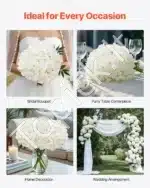 Baltos dirbtinės hortenzijos, 65 vnt. - Image 5