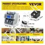 Banknotų skaičiavimo aparatas su nominalų atpažinimu, mišrių kupiūrų skaičiuoklis - Image 3