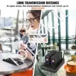 Belaidis restorano kvietimų signalas su 16 klientų kvietimo įrenginiais | Vibracija & LED indikatorius | 500 m diapazonas - Image 5